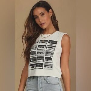 Prince Peter Collection Cassette Tape Tank Off White